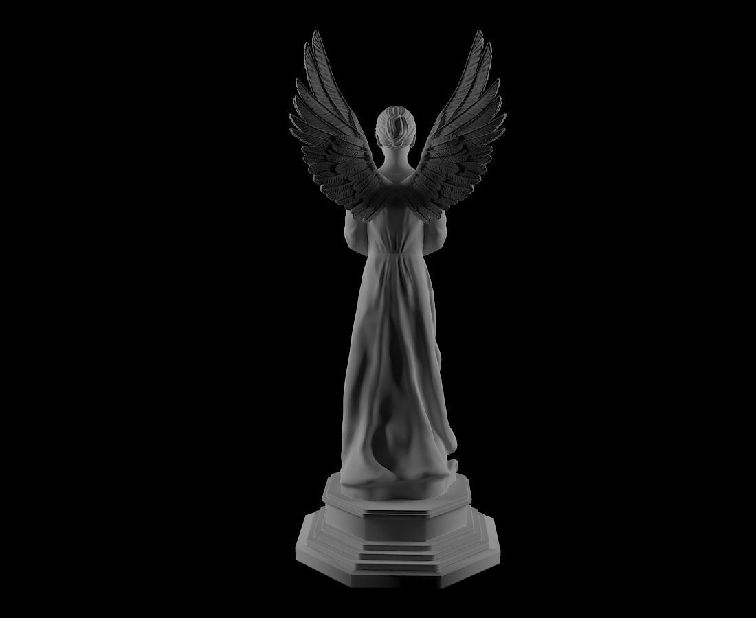 Angel 3D model sculpture 3D print model_7