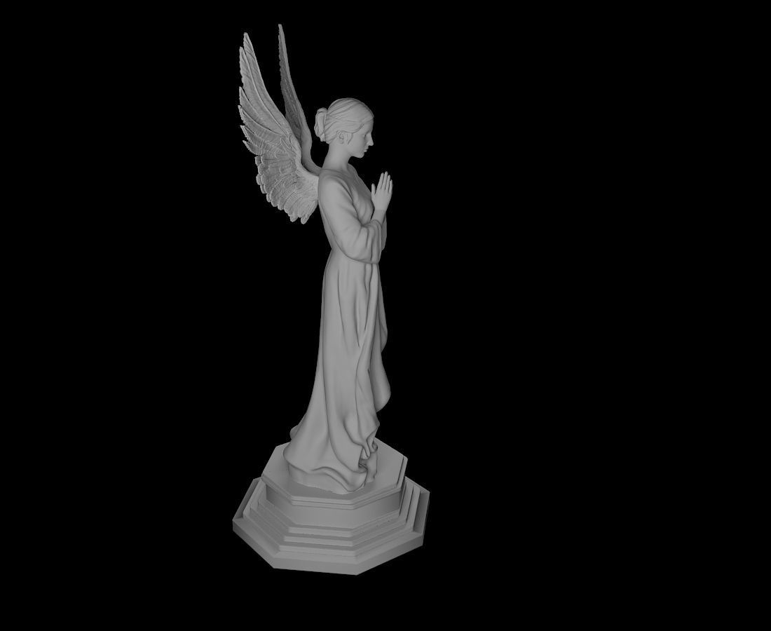 Angel 3D model sculpture 3D print model_8