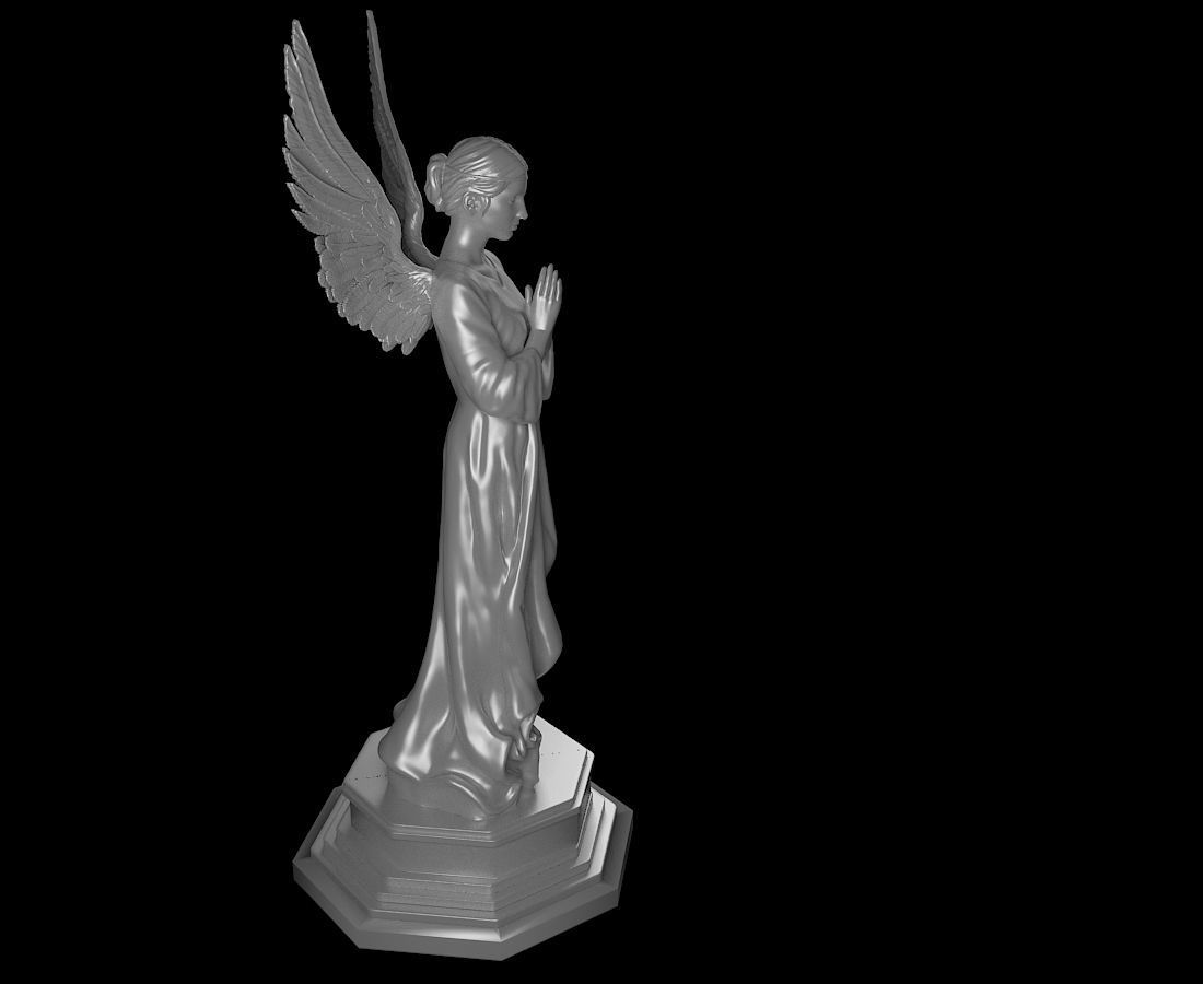 Angel 3D model sculpture 3D print model_5