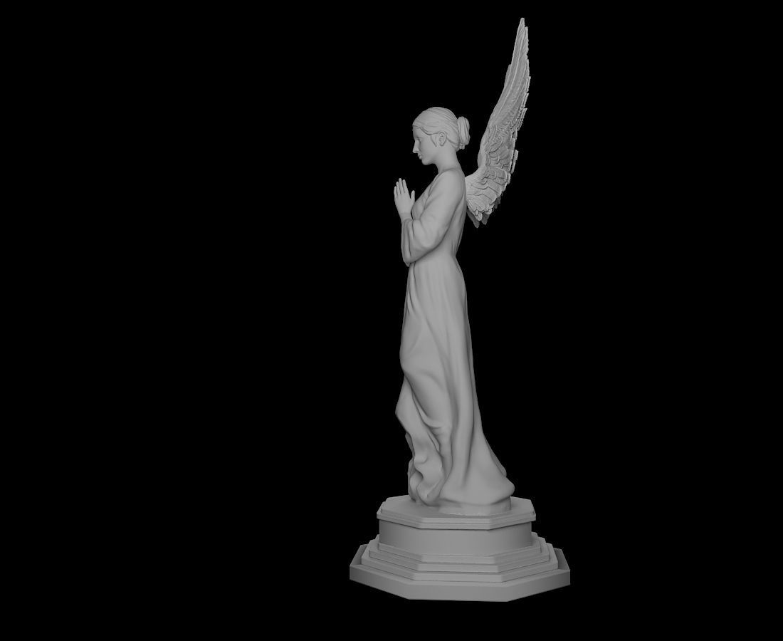 Angel 3D model sculpture 3D print model_9