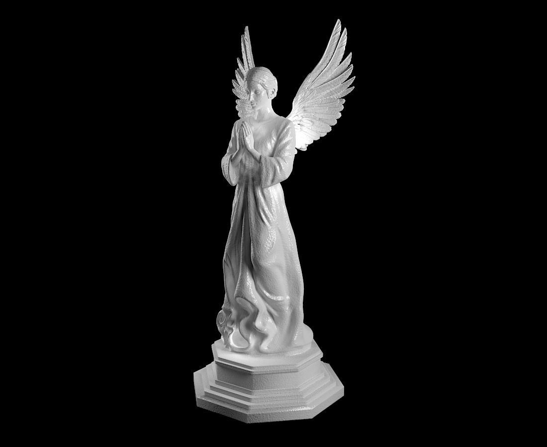 Angel 3D model sculpture 3D print model_2