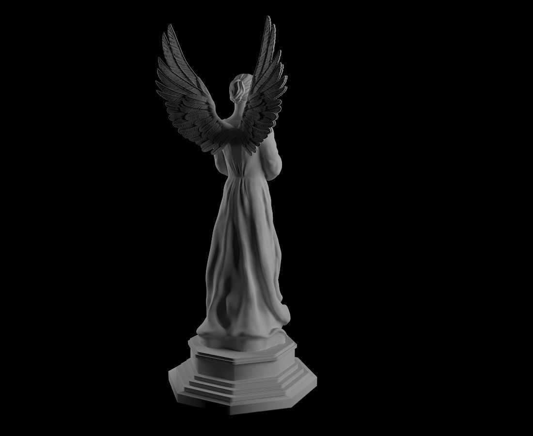 Angel 3D model sculpture 3D print model_6
