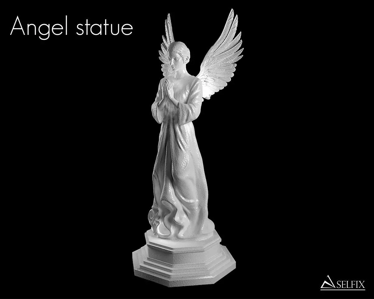 Angel 3D model sculpture 3D print model_0