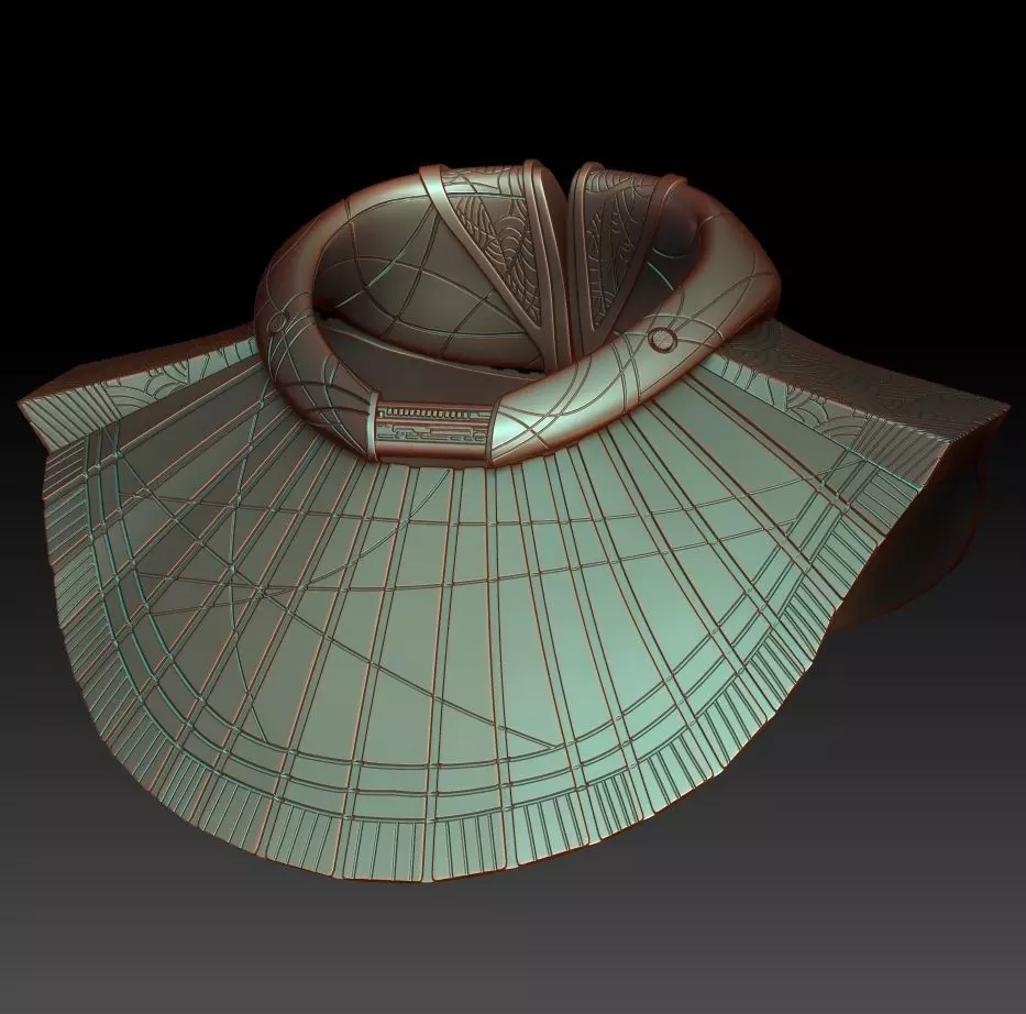 Stargate 1994 movie Anubis collar 3D print model_0