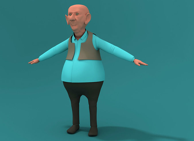 Old Man Low-poly 3D model