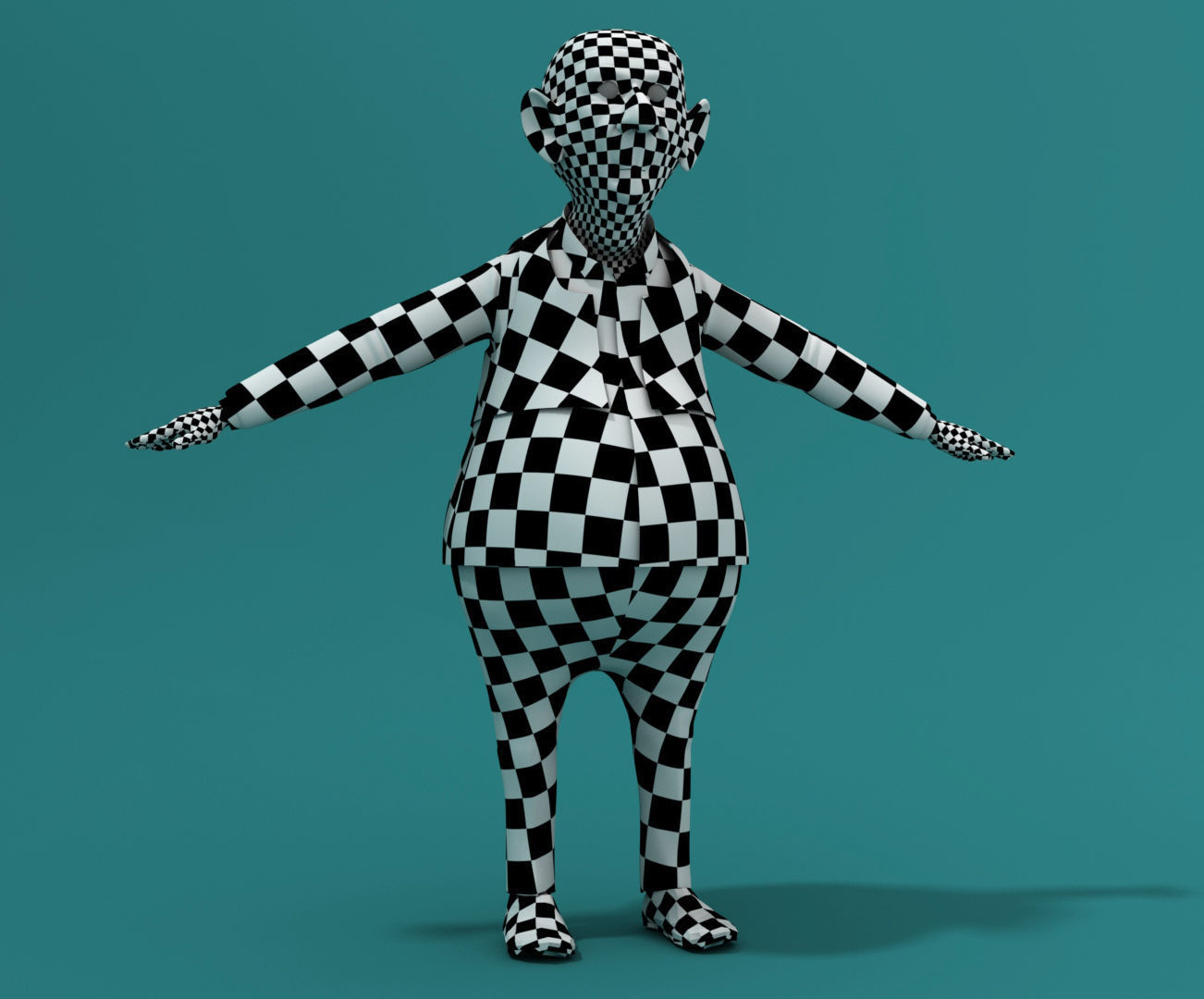 Old Man Low-poly 3D model_3