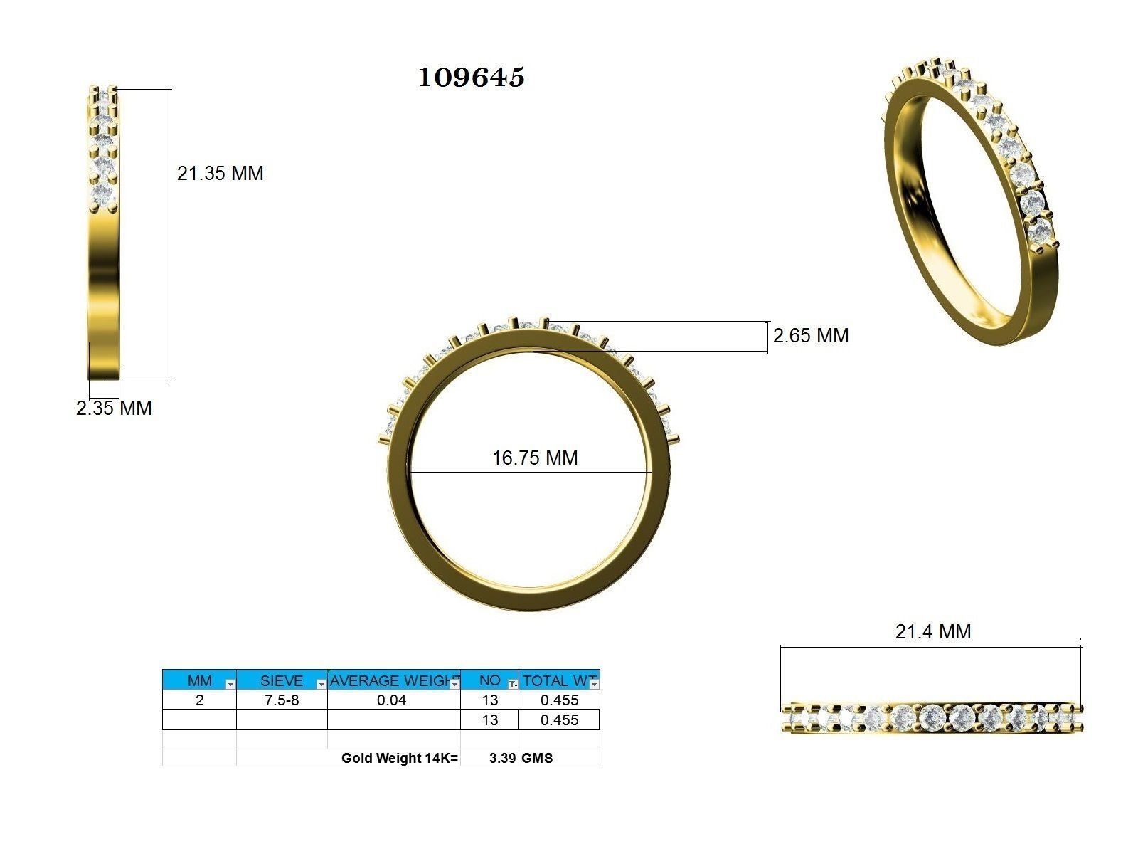Ring - 109645 3D print model_12