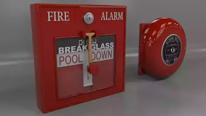 Fire alarm system 3D model