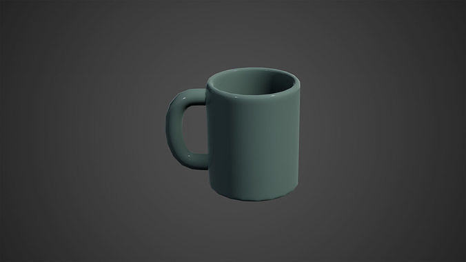 Mug Low Poly Game Ready coffee Low-poly 3D model