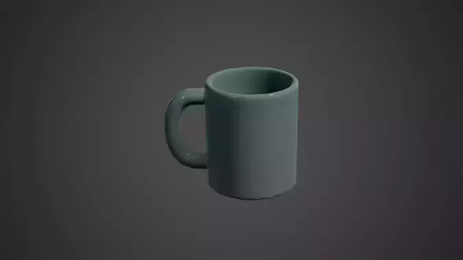 Mug Low Poly Game Ready coffee