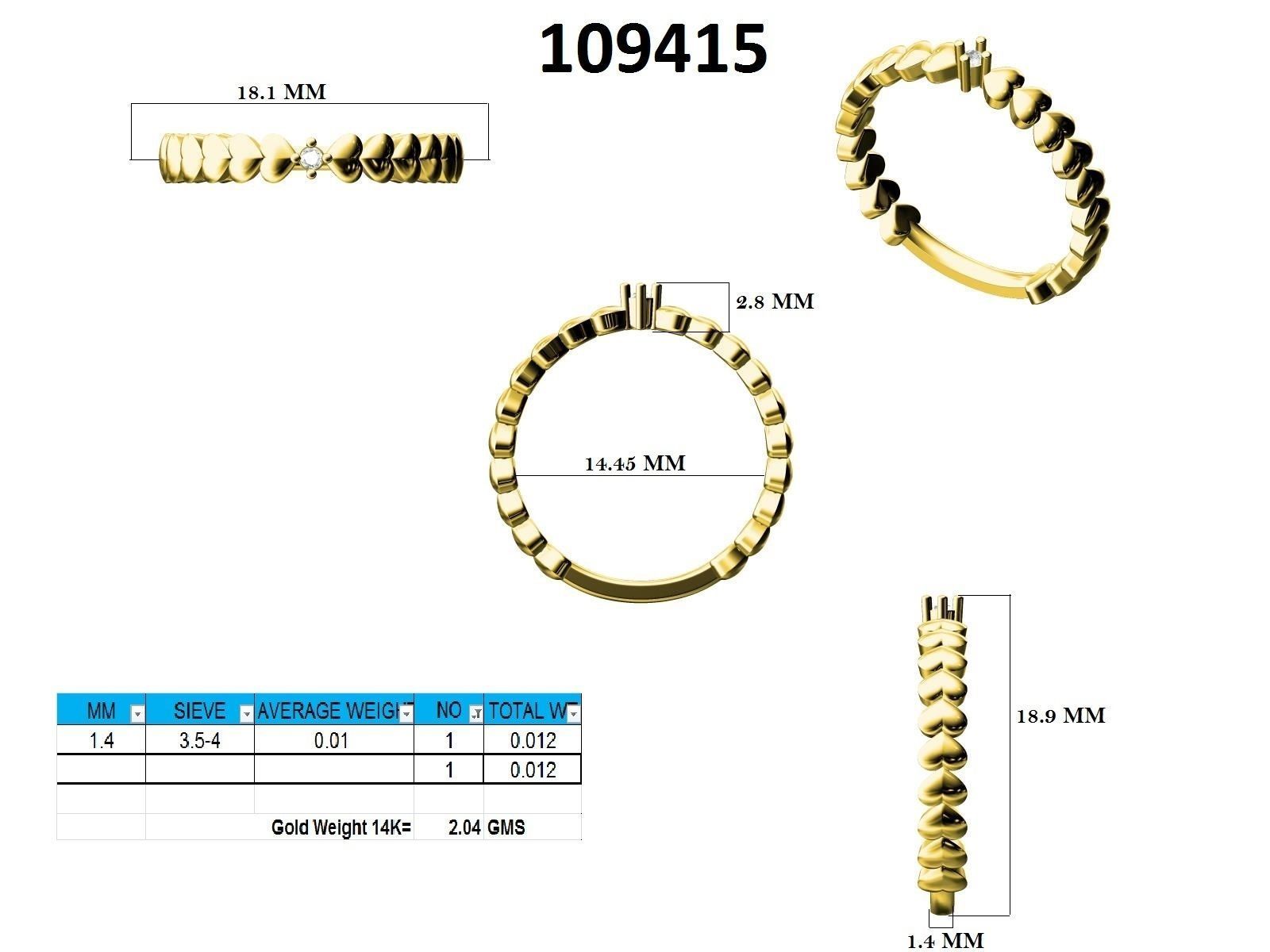 Ring - 109415 3D print model_12