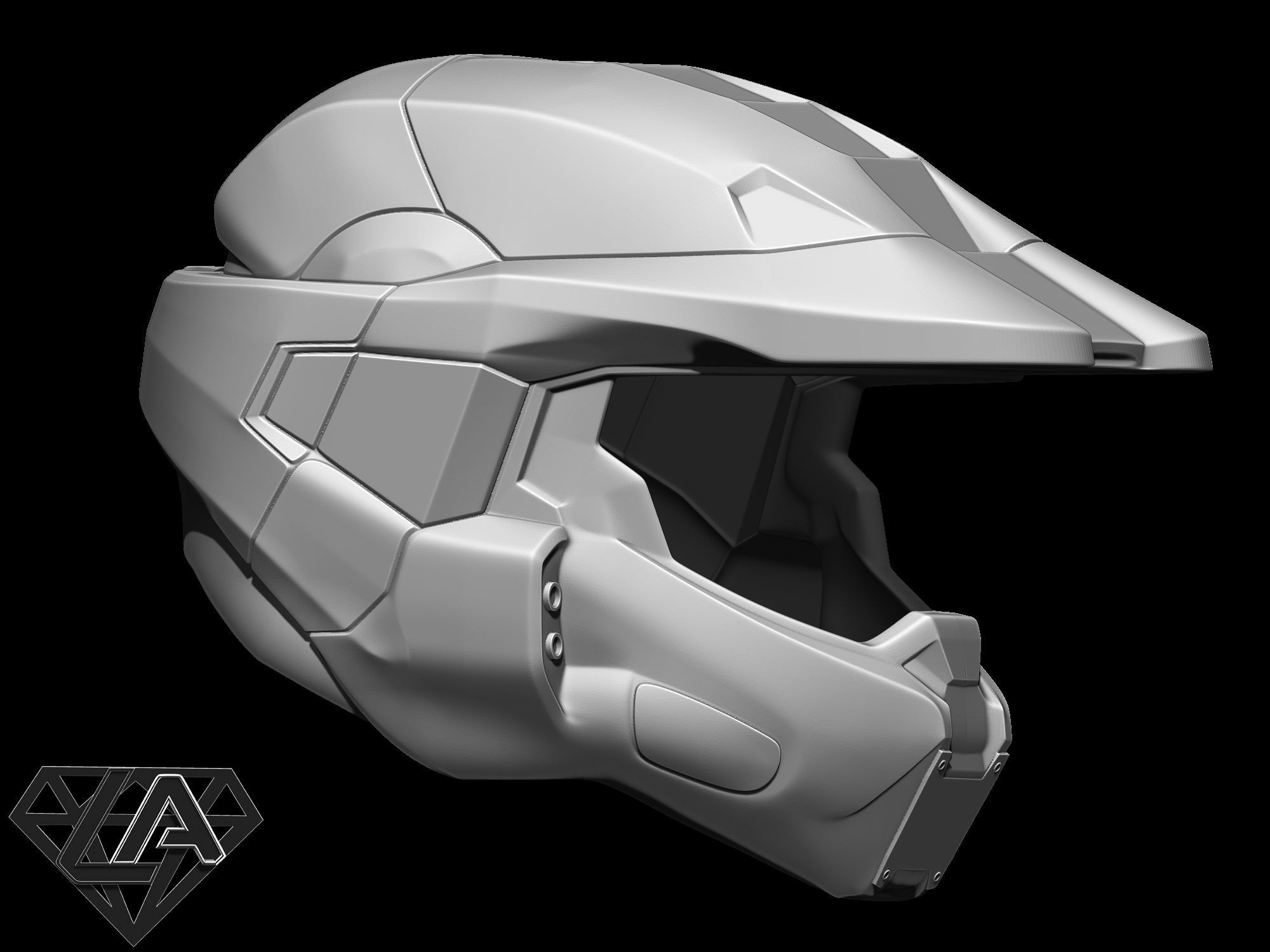 Master Chief custom helmet 3D print model_4