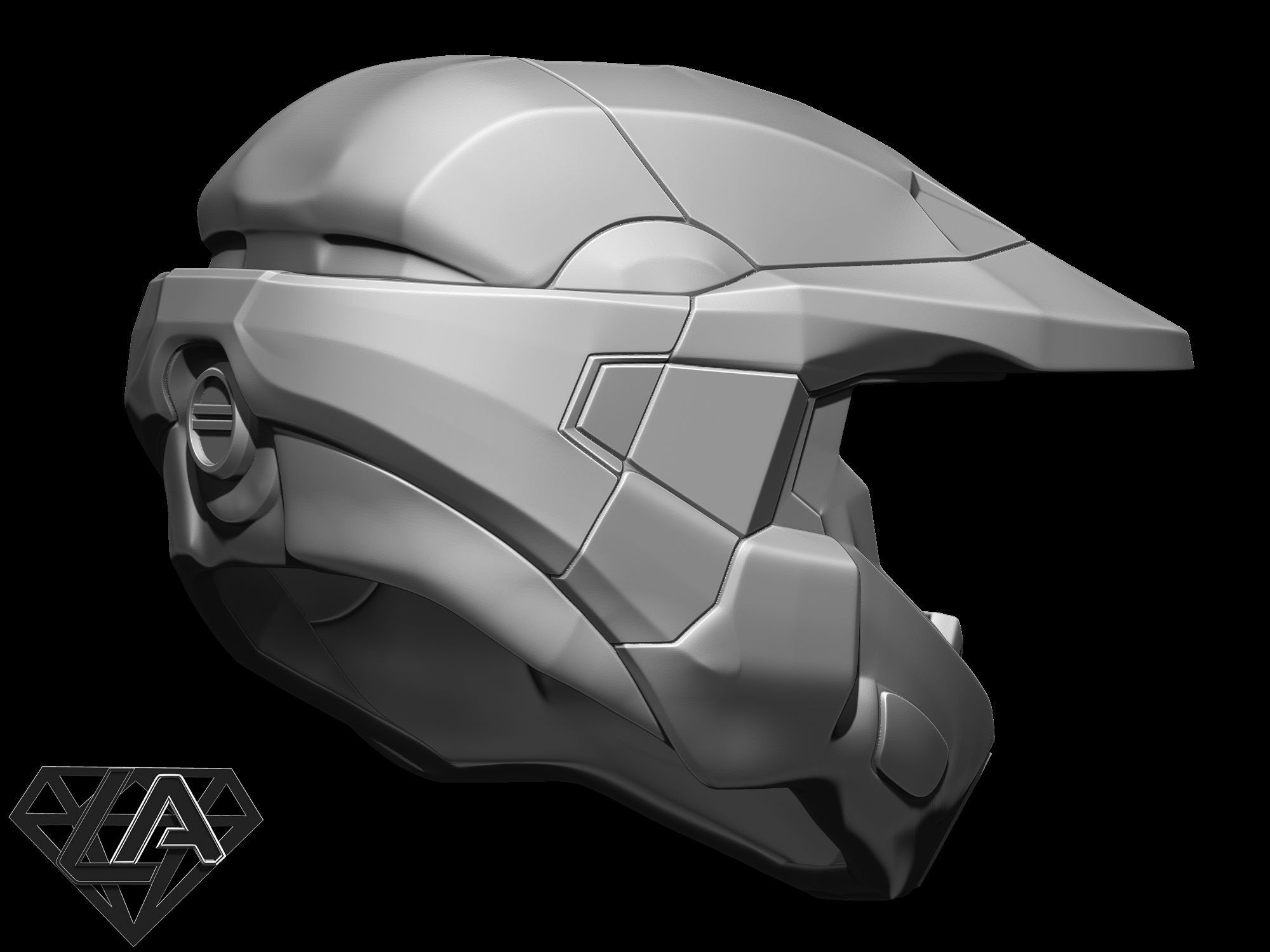 Master Chief custom helmet 3D print model_6