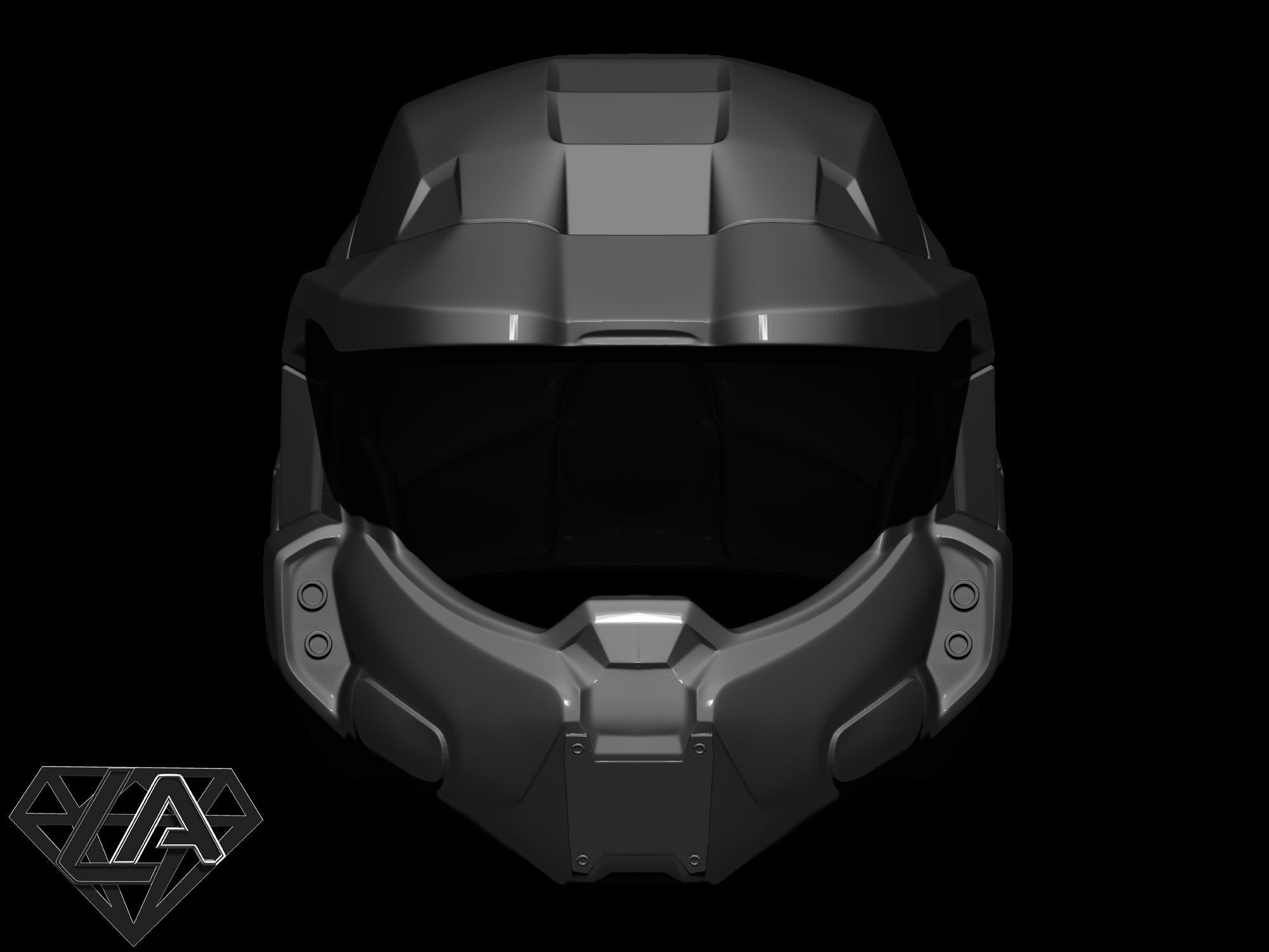 Master Chief custom helmet 3D print model_1