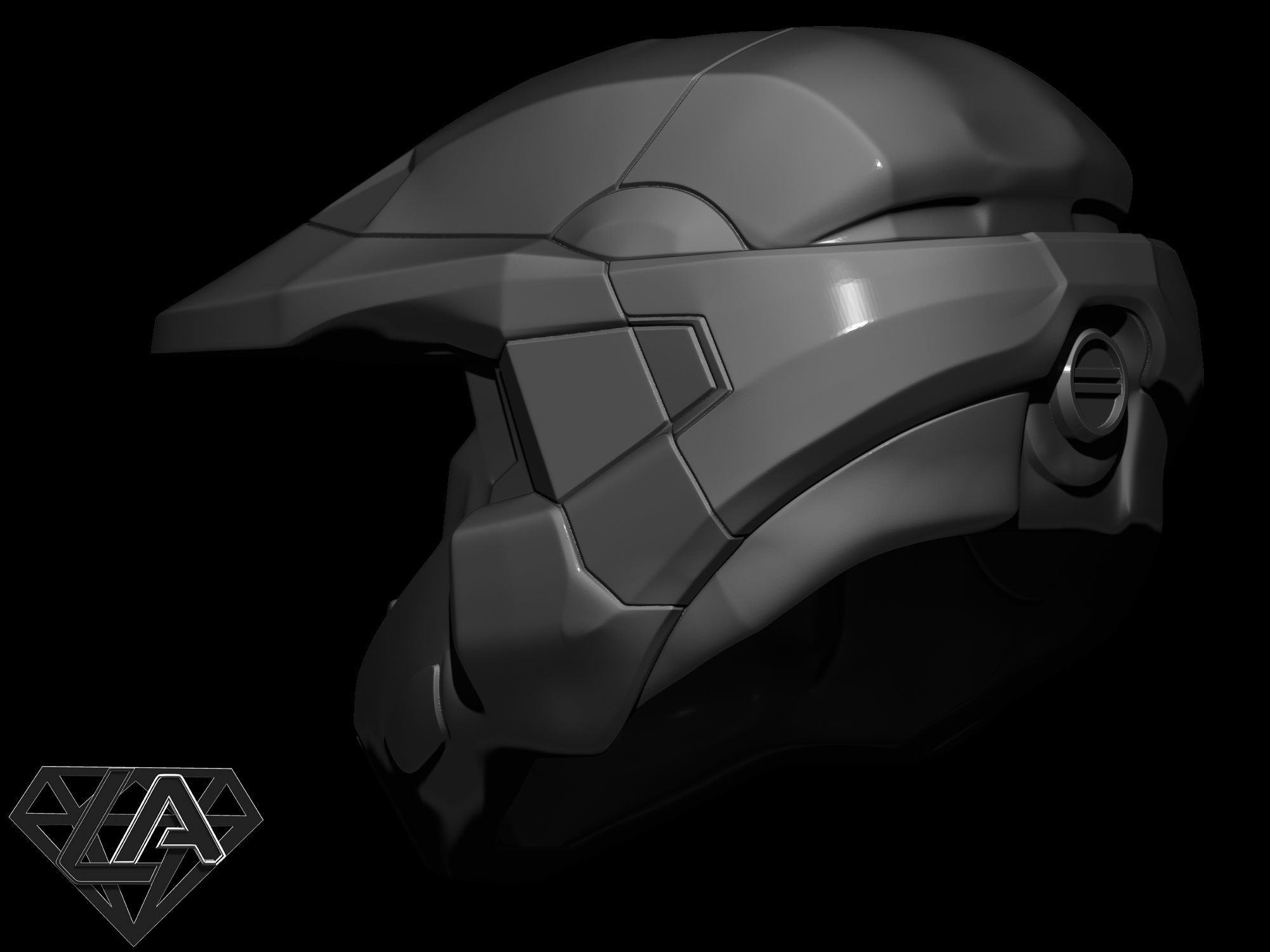 Master Chief custom helmet 3D print model_9