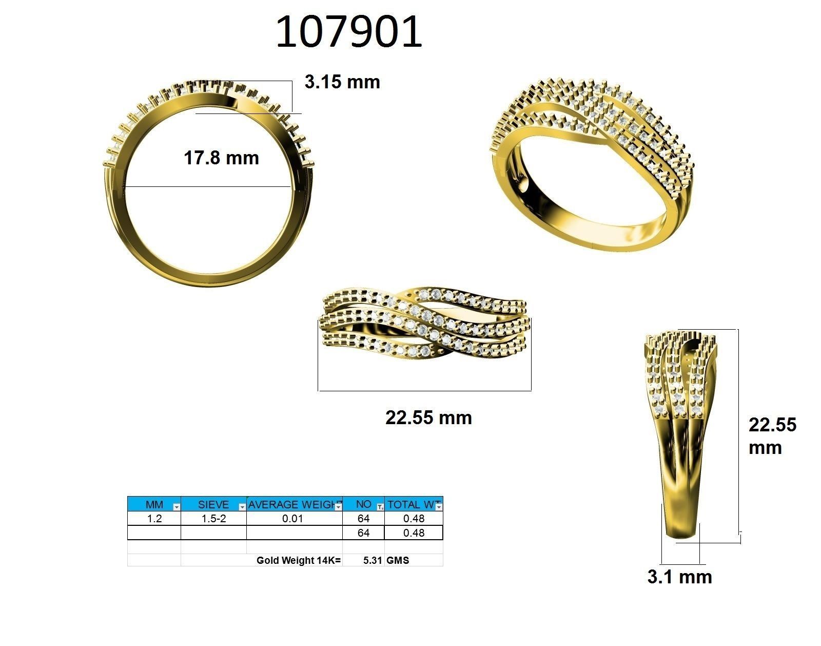 Ring - 107901 3D print model_12