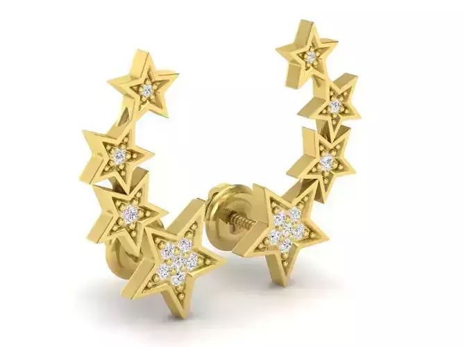 Diamond Stars Earrings for woman