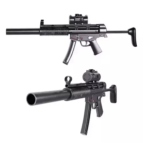 mp5 gun Low-poly 3D model