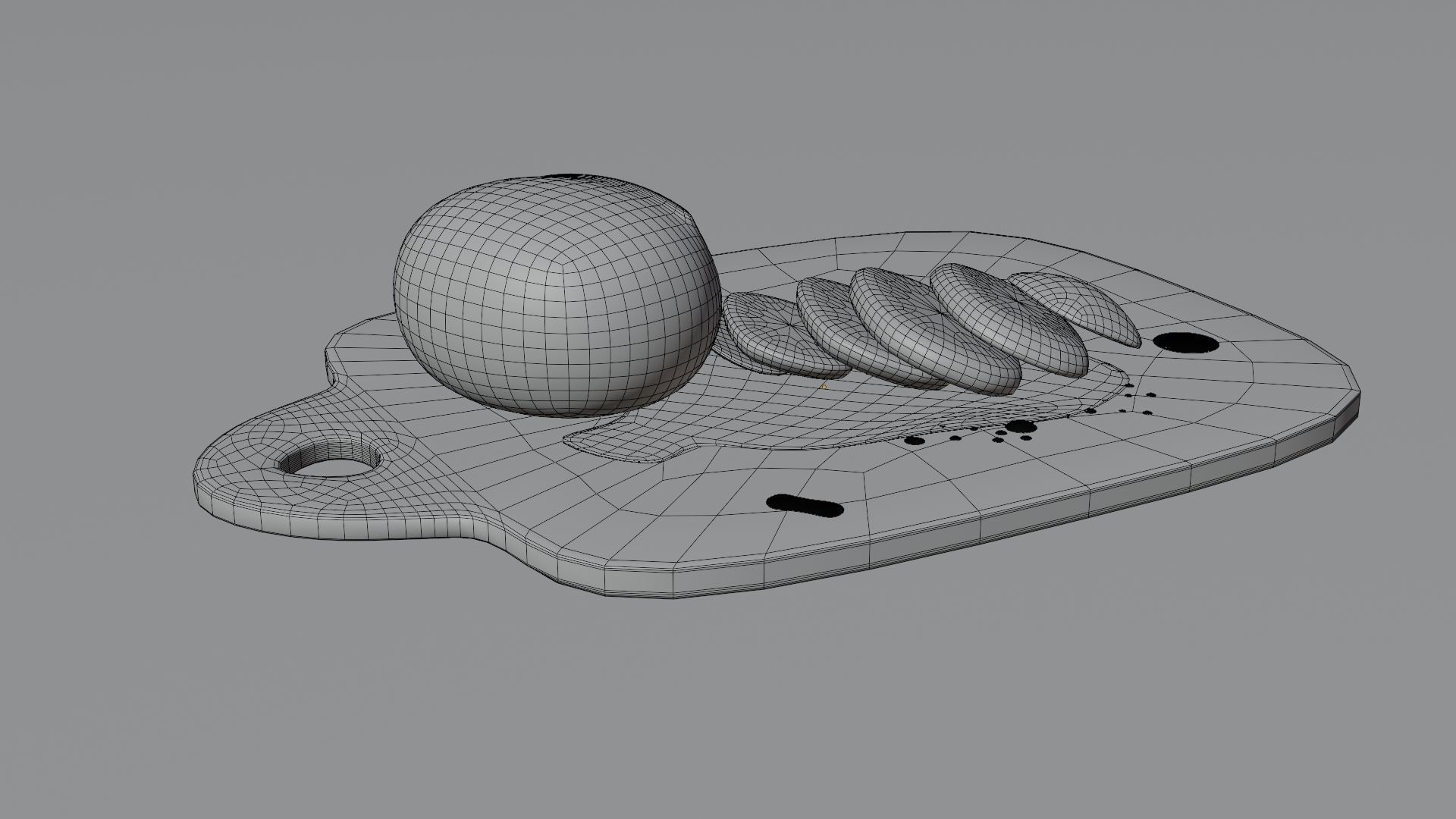 Sliced mozzarella Free 3D model_8