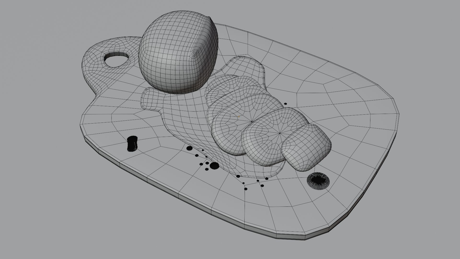 Sliced mozzarella Free 3D model_9