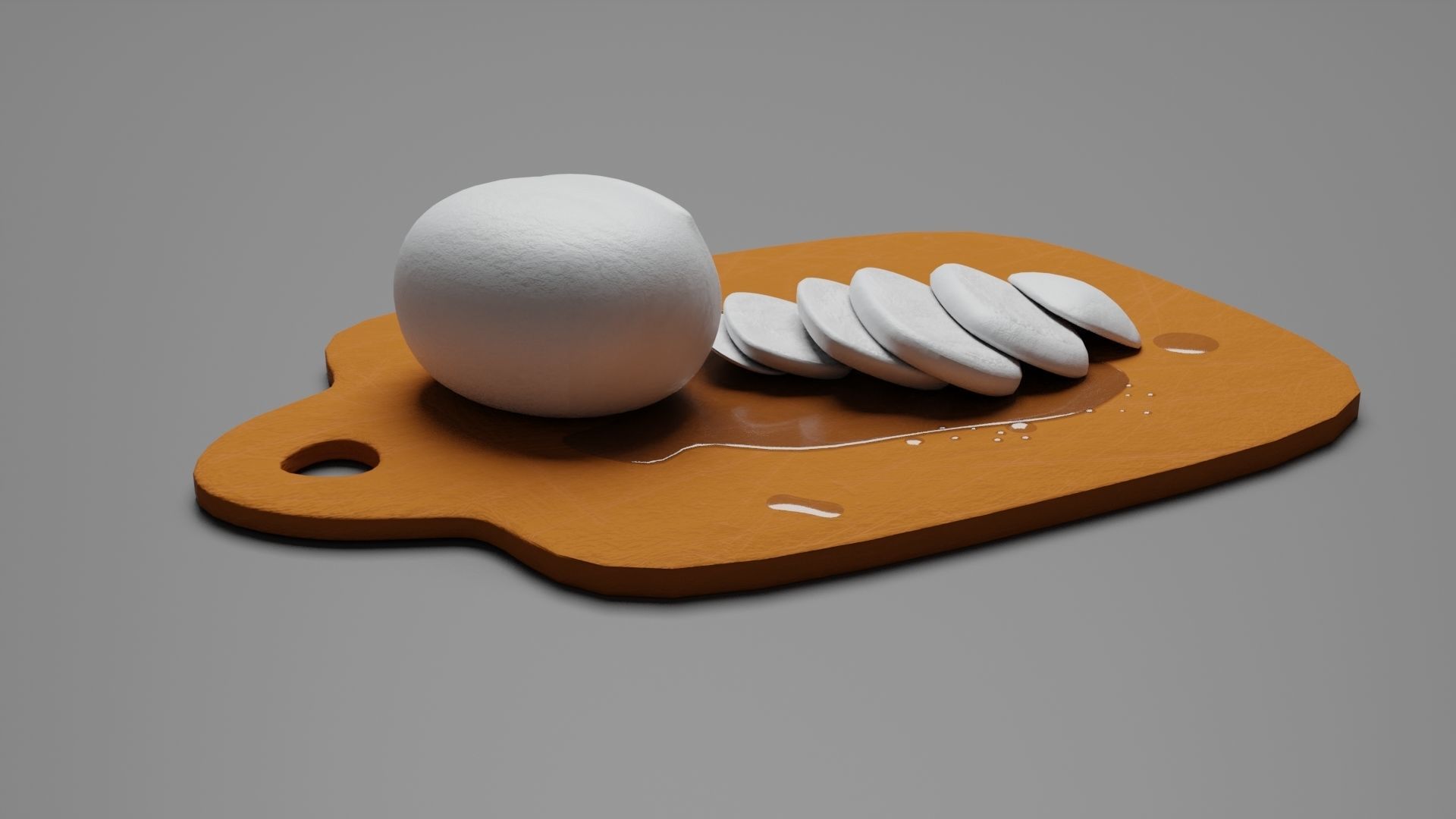 Sliced mozzarella Free 3D model_2
