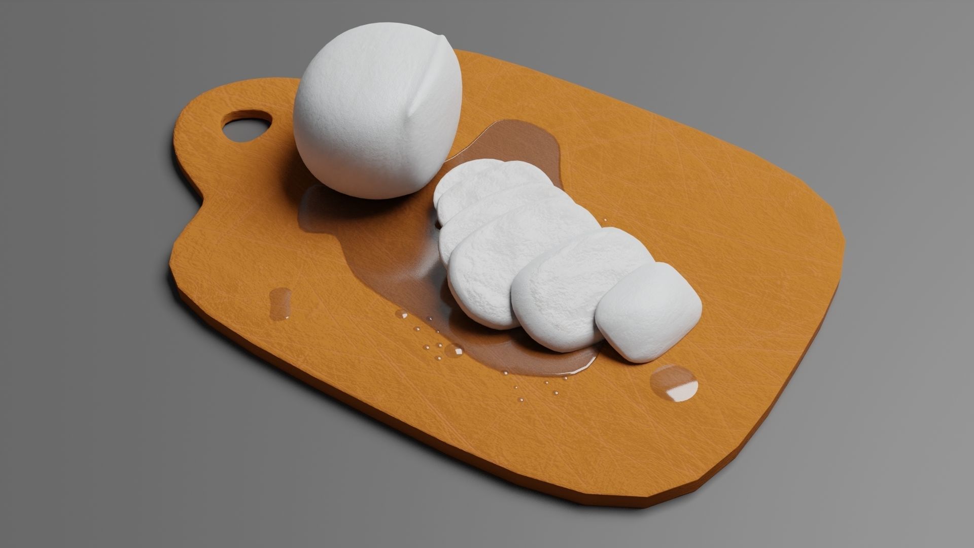Sliced mozzarella Free 3D model_3
