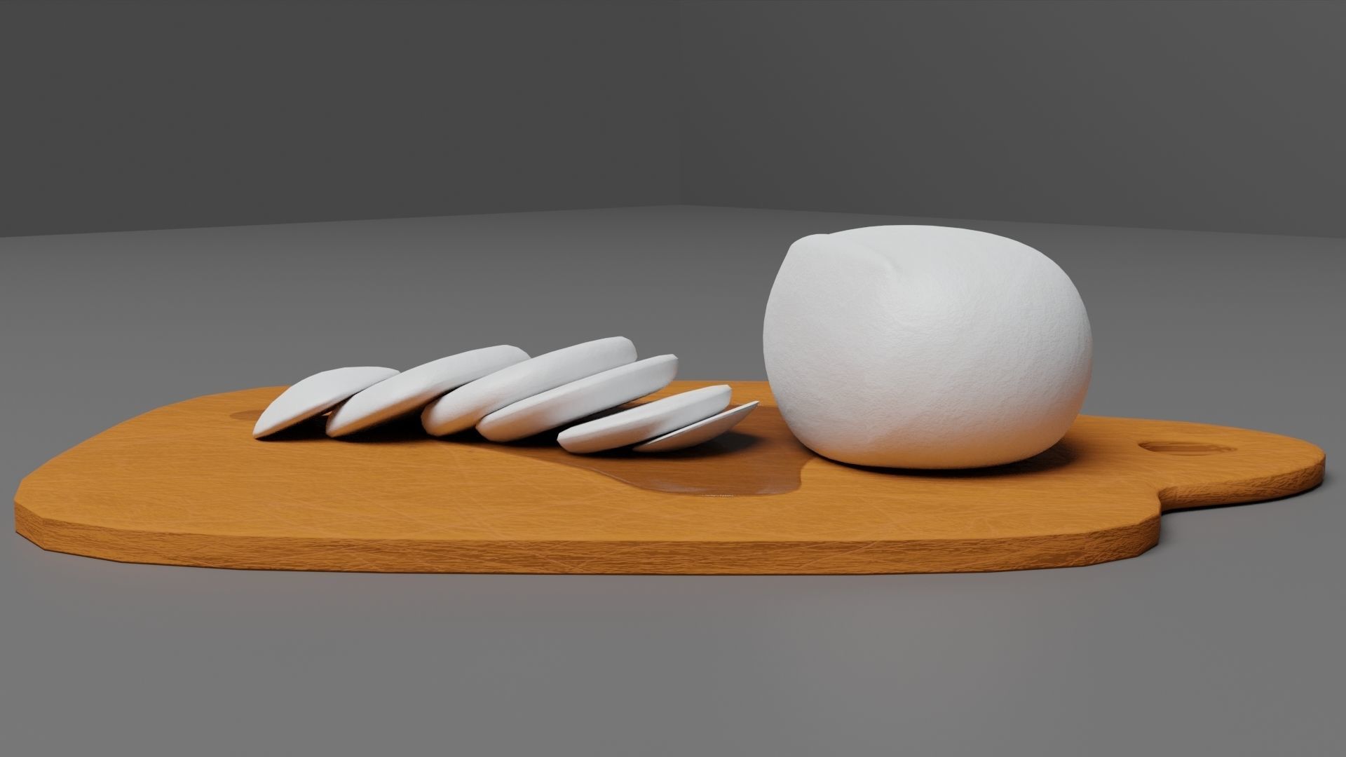 Sliced mozzarella Free 3D model_5