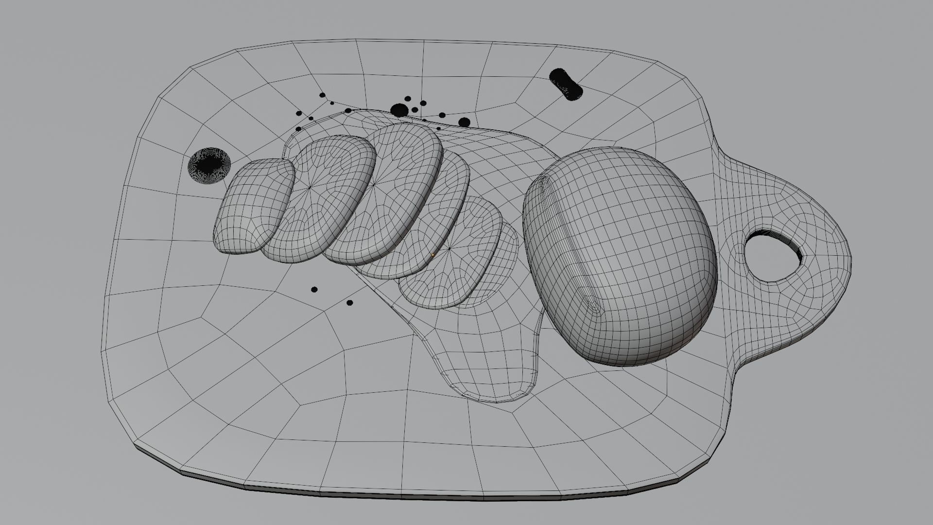 Sliced mozzarella Free 3D model_10