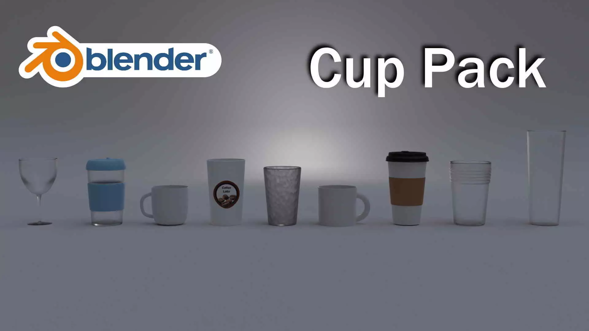 Cup Pack Free low-poly 3D model