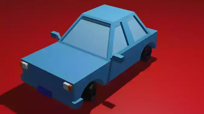 low poly car