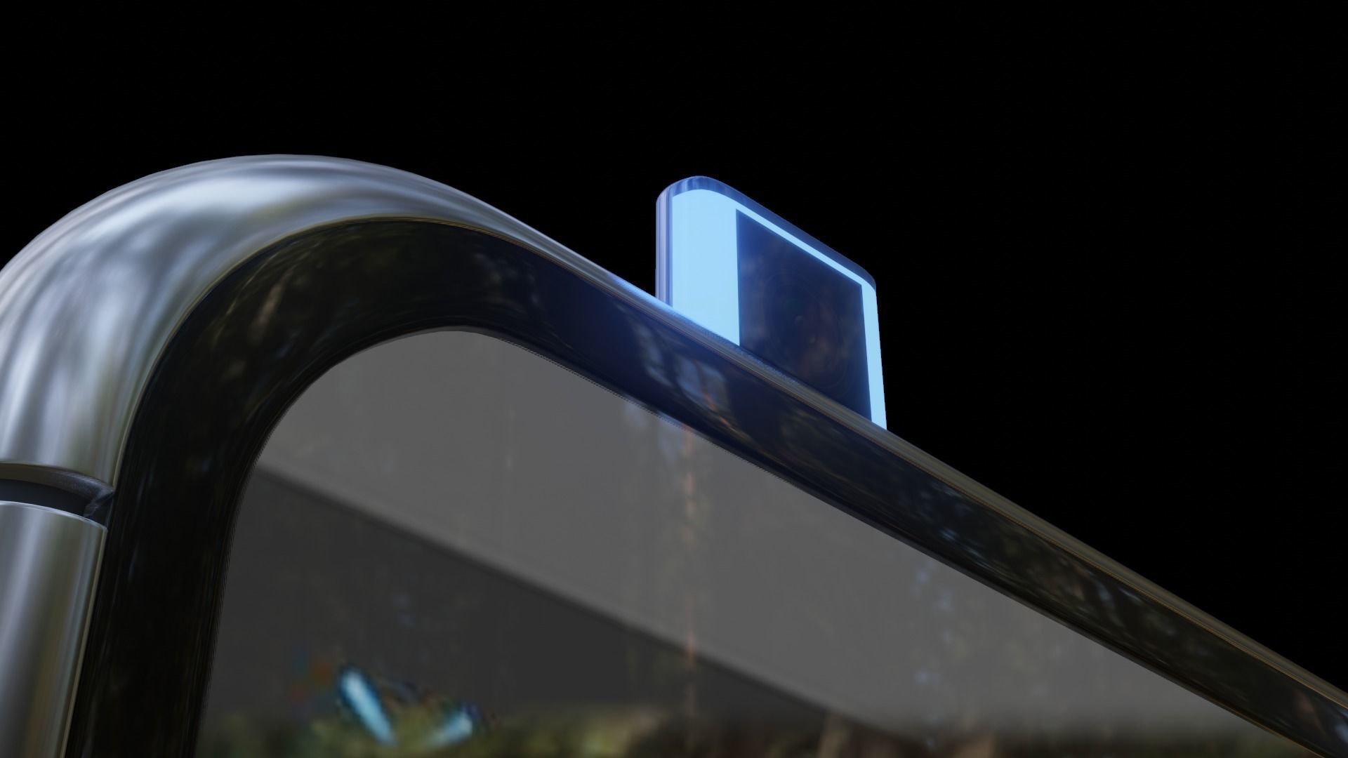 Smartphone 3D with star wars robot 3D model_2