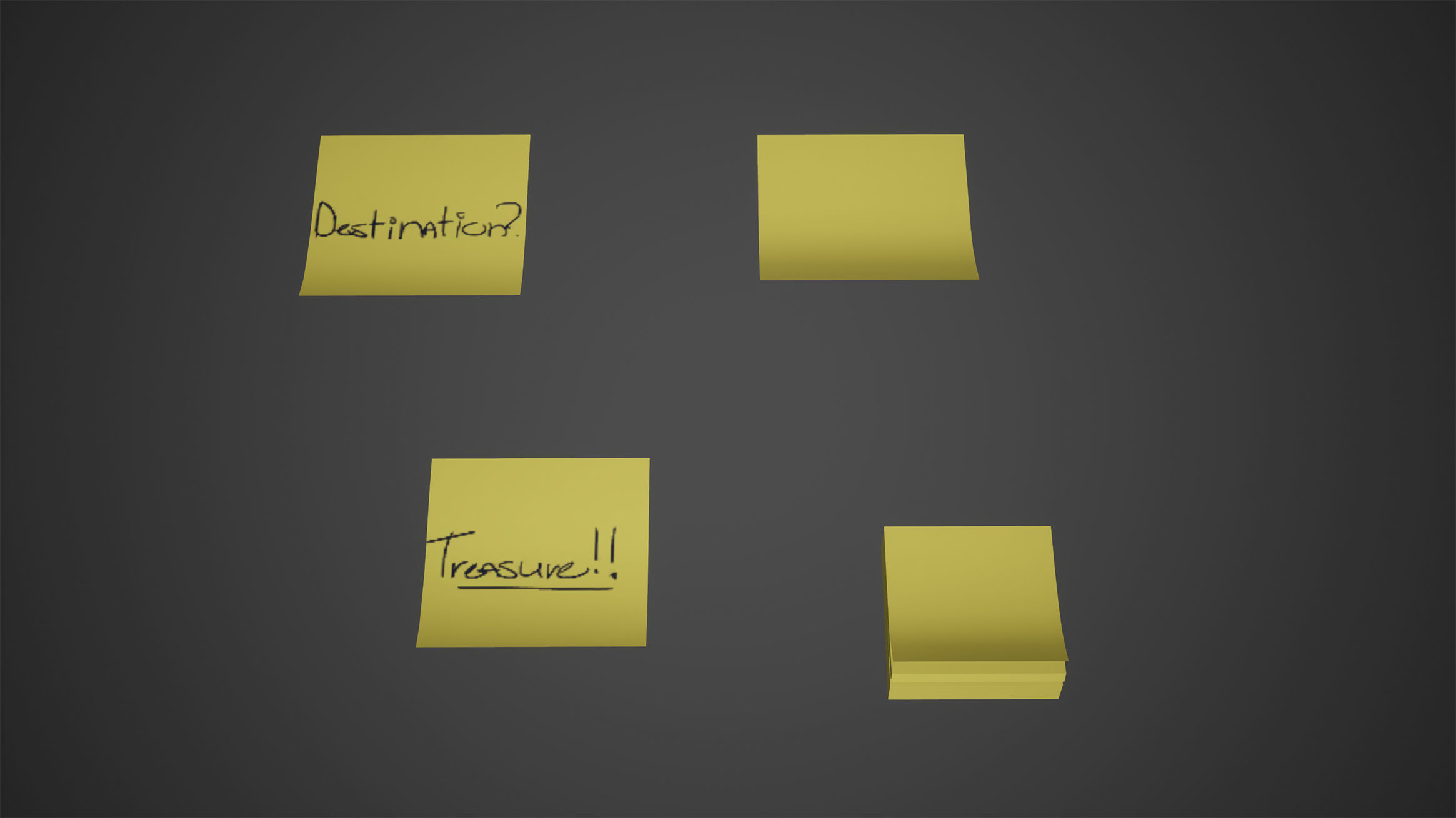 Sticky Notes Low Poly Game Ready Low-poly 3D model_1