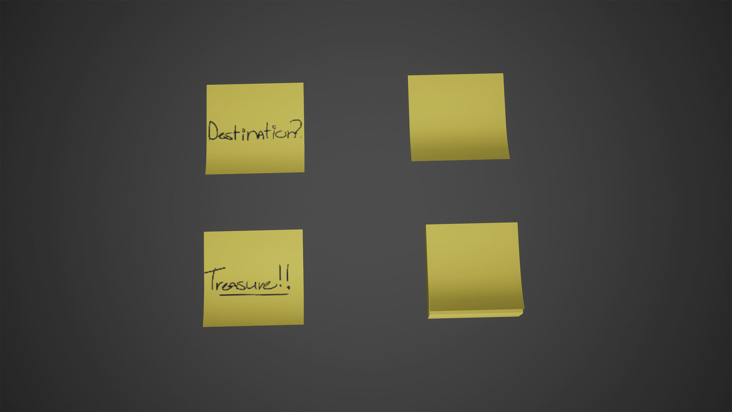 Sticky Notes Low Poly Game Ready Low-poly 3D model_3
