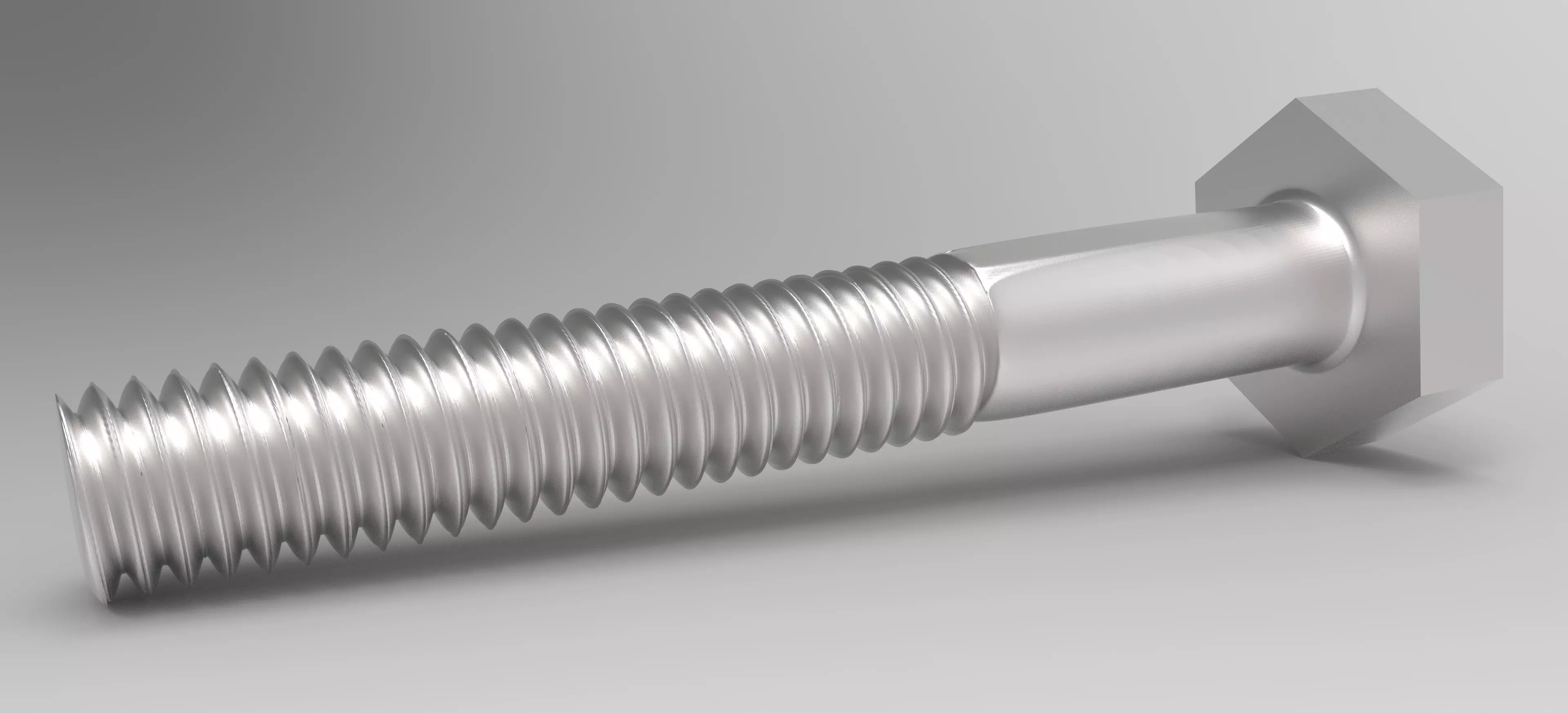 Hexagon Head Bolt - M3 - Mesh And FBX Low-poly 3D model