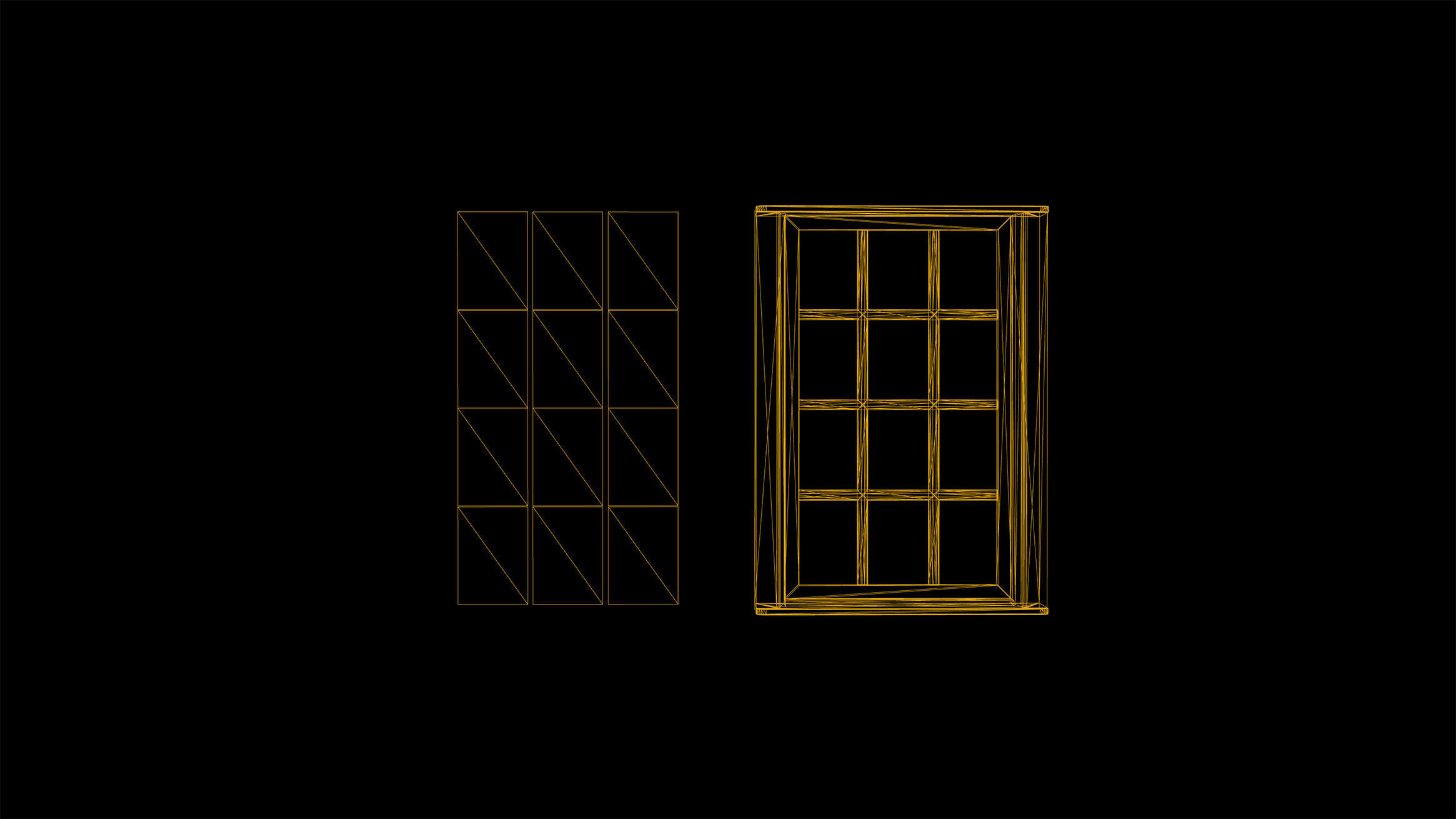 Wooden Window Low Poly Game Ready Low-poly 3D model_6
