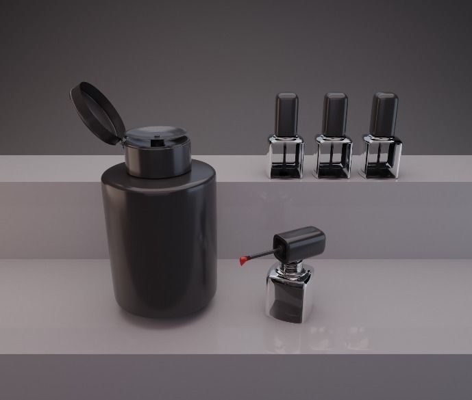 Cosmetic Containers 3D Model 3D model_19