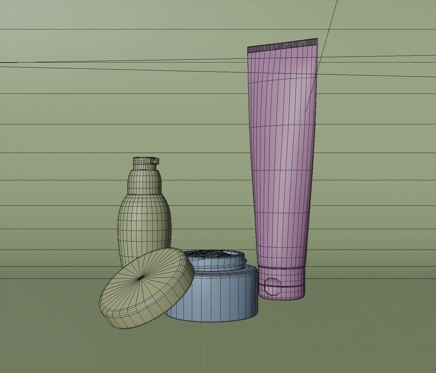 Cosmetic Containers 3D Model 3D model_8