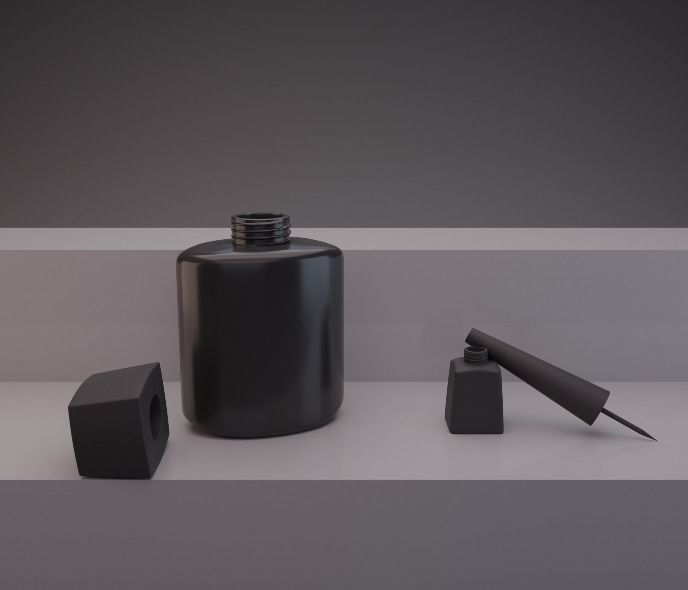 Cosmetic Containers 3D Model 3D model_13