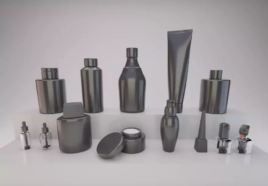 Cosmetic Containers 3D Model 3D model_0