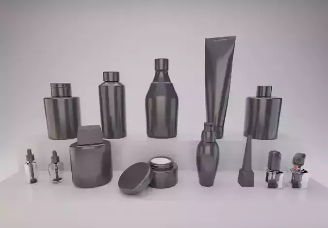 Cosmetic Containers 3D Model