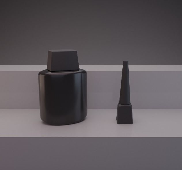 Cosmetic Containers 3D Model 3D model_12