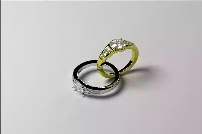 Golden ring and silver ring