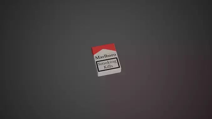Cigarettes Pack Low Poly Game Ready Low-poly 3D model