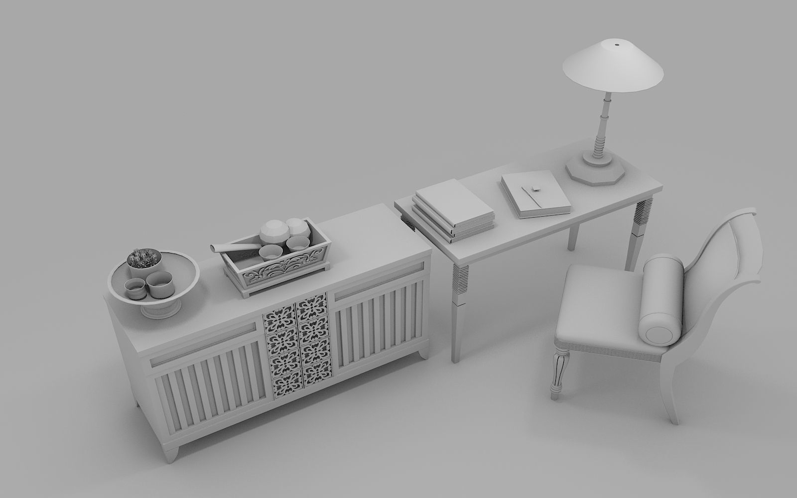 Thai decorate 3D model_1