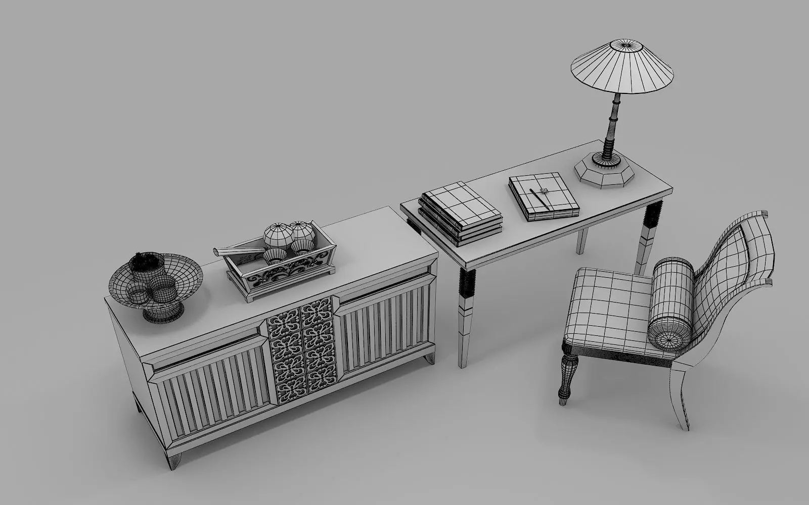 Thai decorate 3D model_0