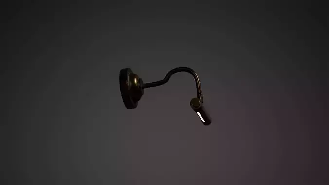 Vintage Painting Wall Light Low Poly Game Ready