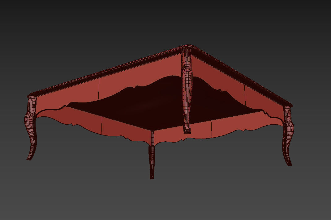 Coffee Table with Drawer 3D model_4