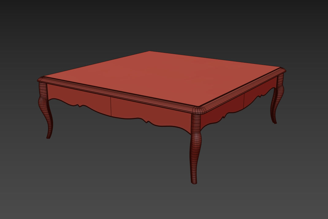 Coffee Table with Drawer 3D model_2