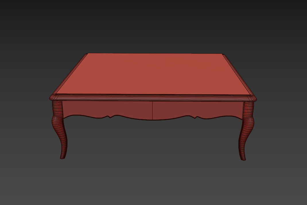 Coffee Table with Drawer 3D model_3