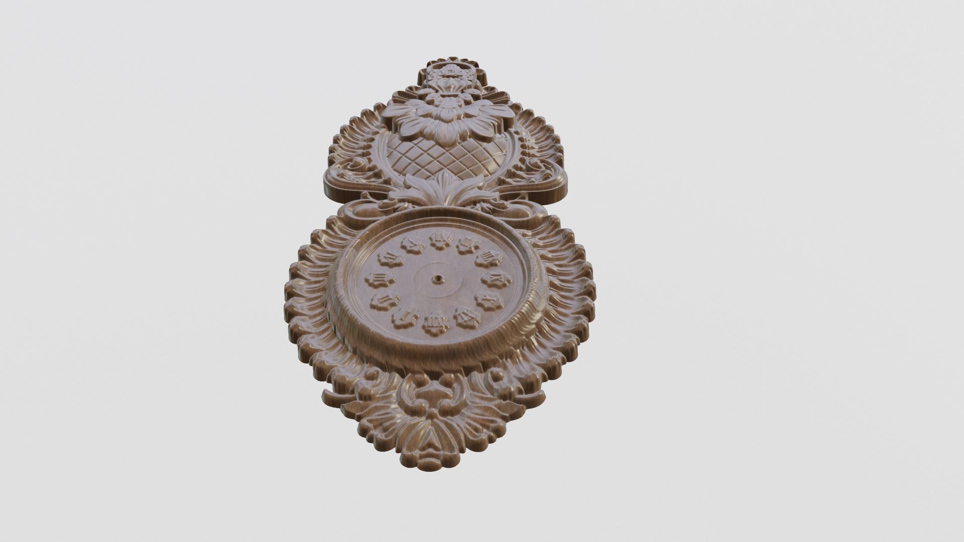 Wooden Clock Decor 3D print model_5